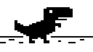 Динозаврик из заставки Google Chrome